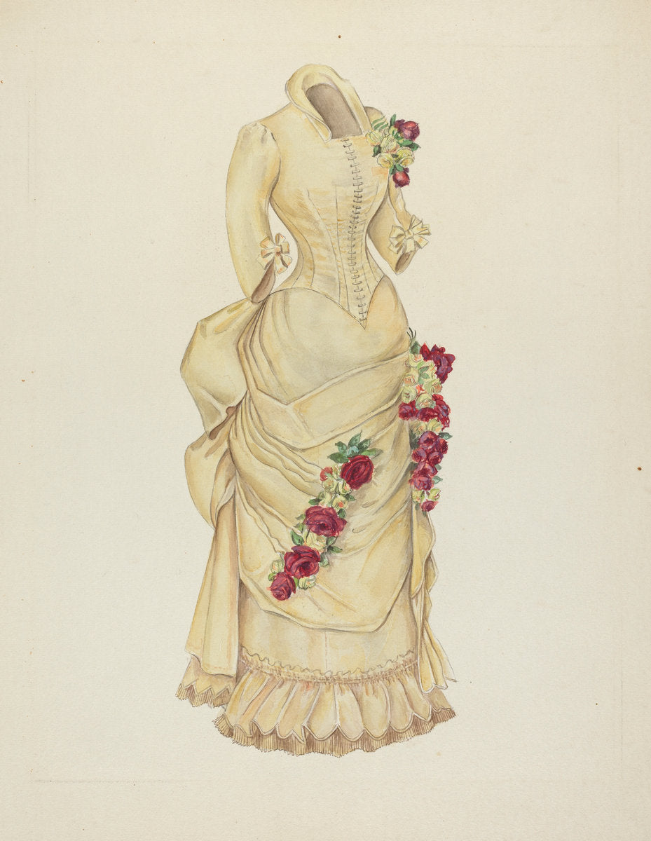 1935/1942 by American 20th Century (Bustle Dress), 16X12"(A3)Poster Print