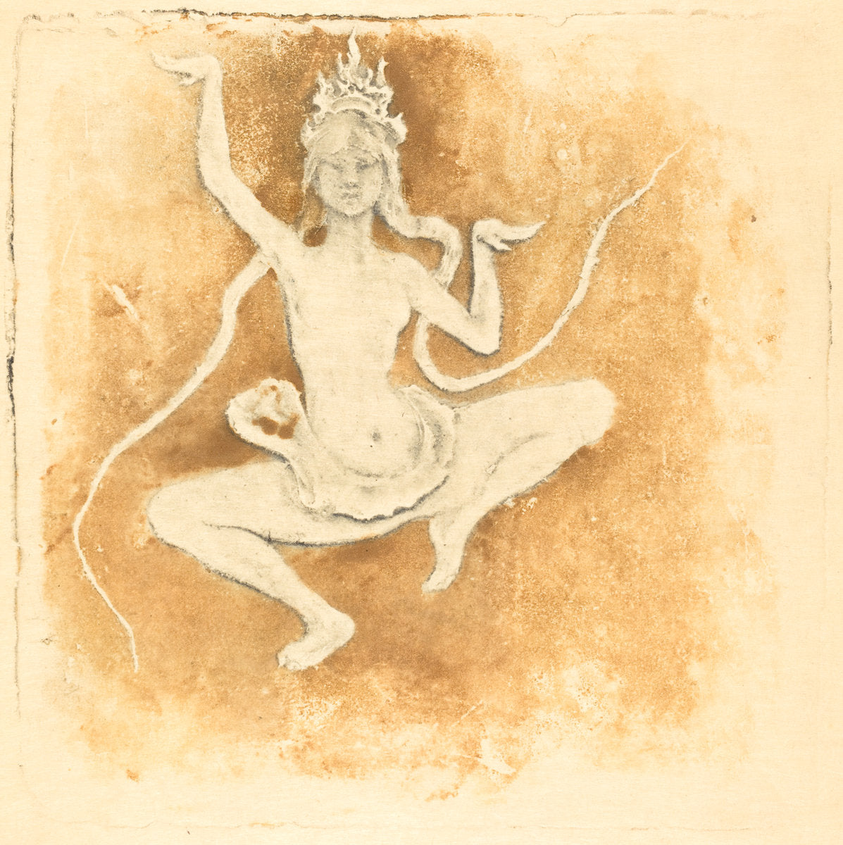 Danseuse Cobodgienne (Cambodian Dancer) by Pierre Roche (French, 1855 - 1922), 16X12"(A3)Poster Print