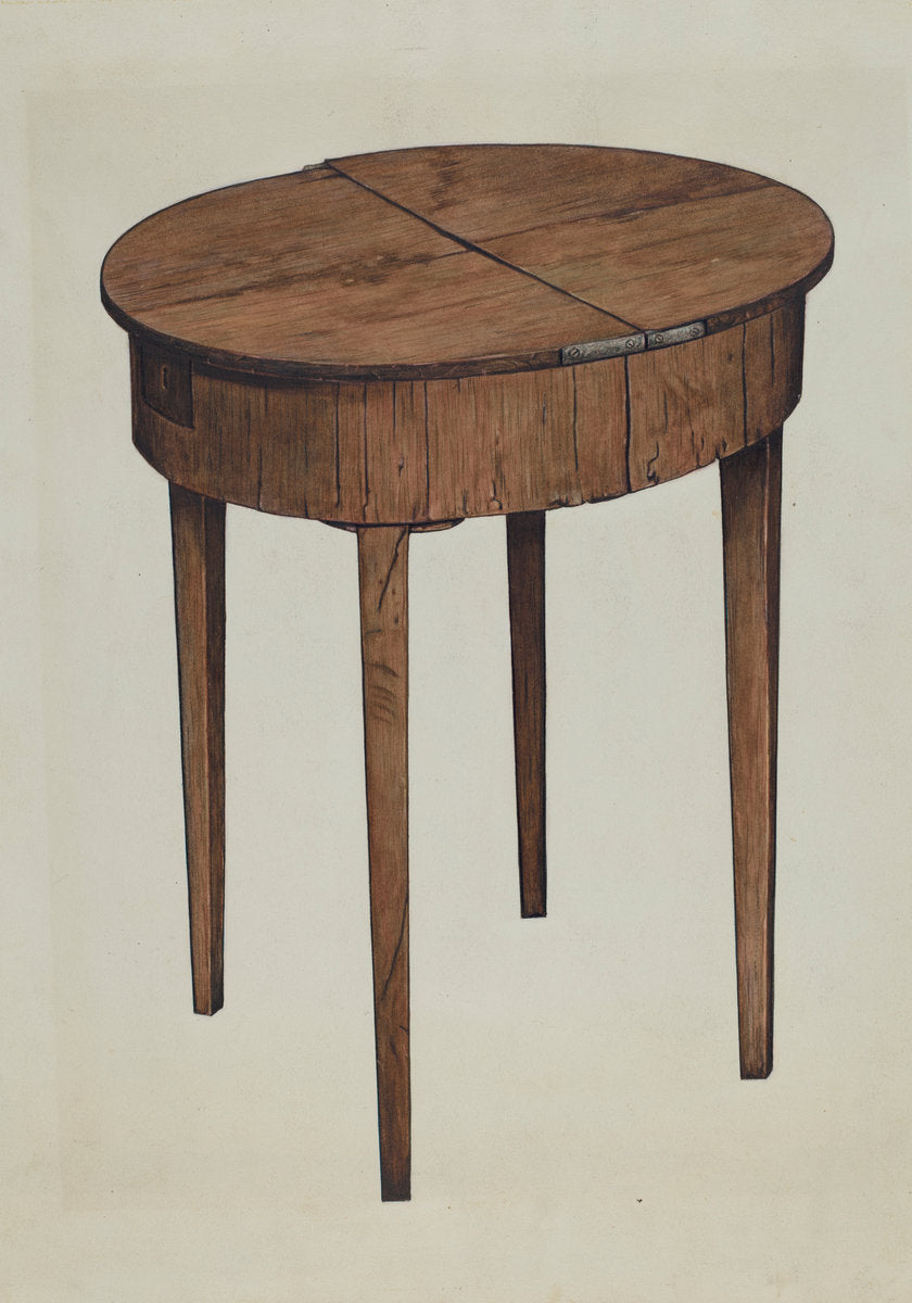 Sewing Table by Esther Williams and Claude Marshall (American, active c. 1935), 16X12"(A3)Poster Print