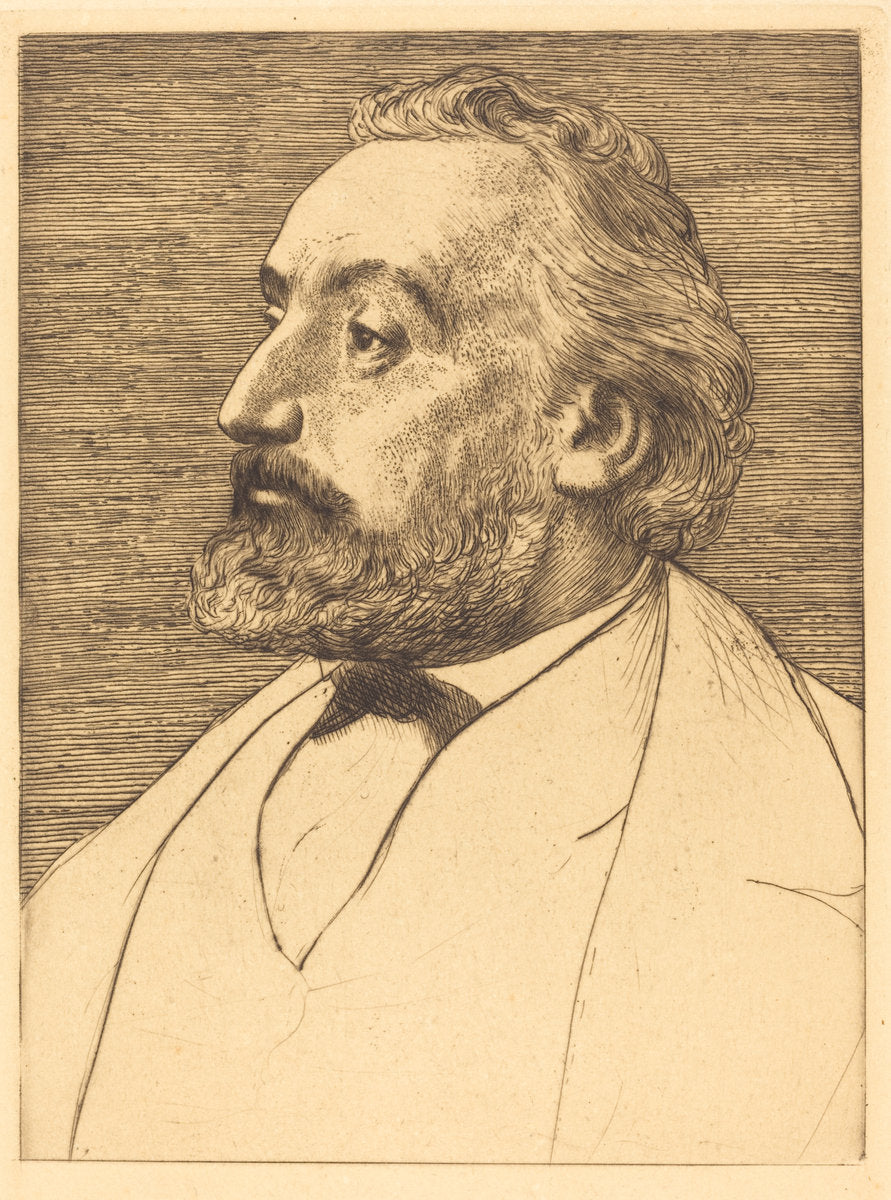 Leon Gambetta, 2nd plate by Alphonse Legros (French, 1837 - 1911), 16X12"(A3)Poster Print