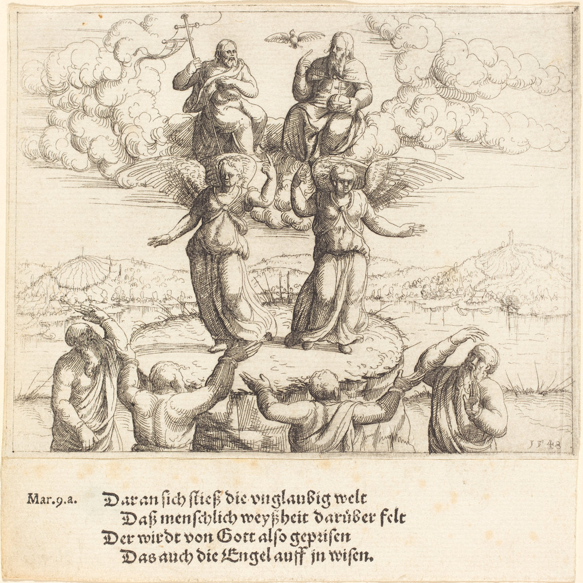The Transfiguration by Augustin Hirschvogel (German, 1503 - 1553), 16X12"(A3)Poster Print