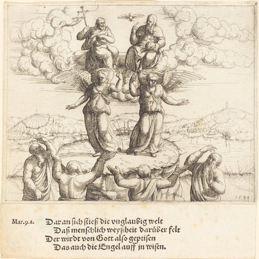 The Transfiguration by Augustin Hirschvogel (German, 1503 - 1553), 16X12"(A3)Poster Print