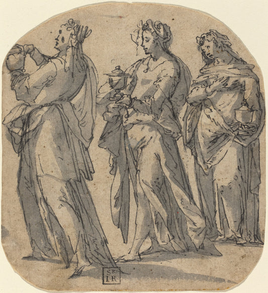 The Three Marys by Johann Willinges (German, c. 1560 - 1625), 16X12"(A3)Poster Print