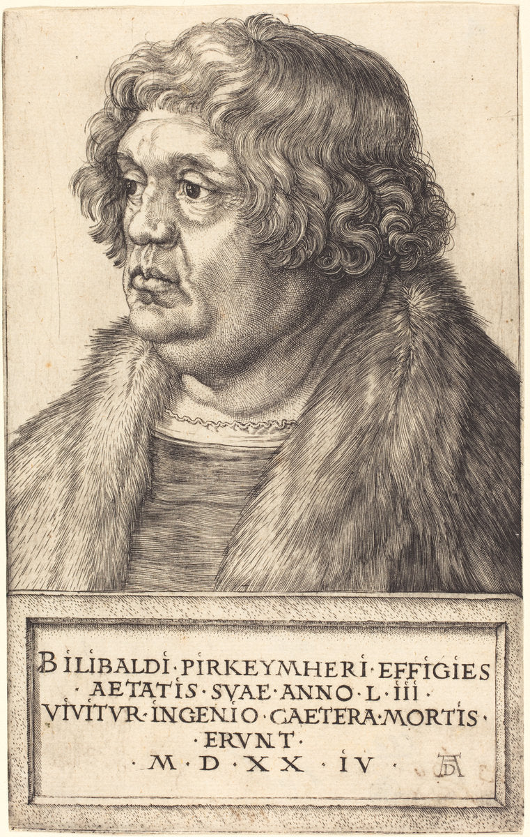 Willibald Pirckheimer by Albrecht Dürer (German, 1471 - 1528), 16X12"(A3)Poster Print