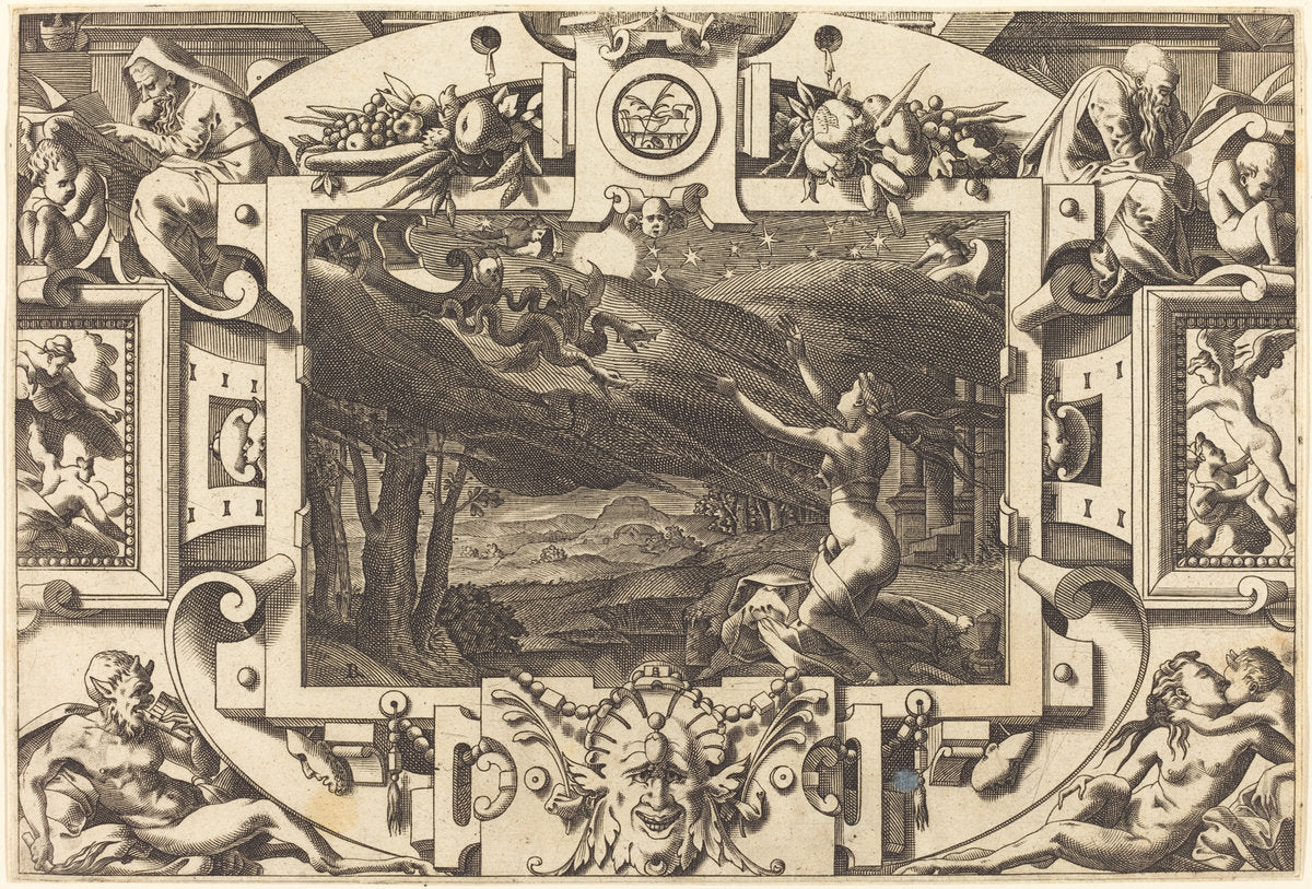 The Incantation of Medea by René Boyvin after Leonard Thiry (French, c. 1525 - c. 1625), 16X12"(A3)Poster Print