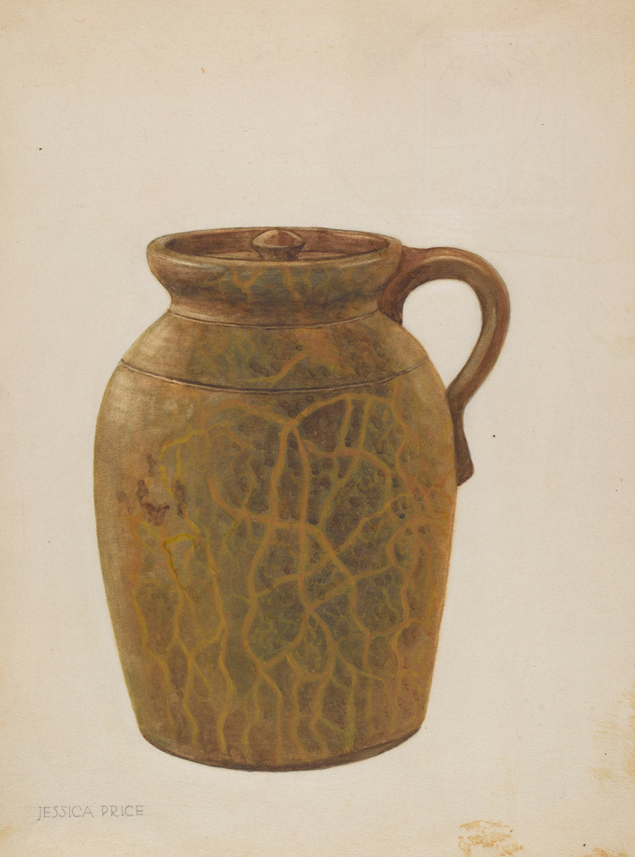 Jar with Cover by Jessica Price (American, active c. 1935), 16X12"(A3)Poster Print