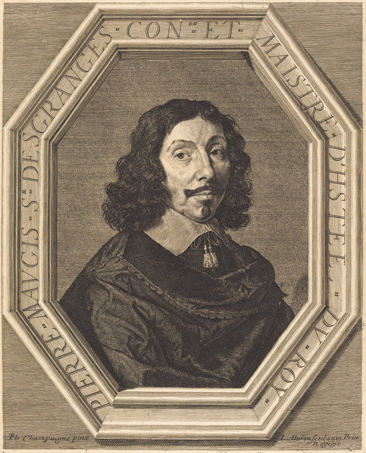 Pierre Maugis by Jean Morin after Philippe de Champaigne (French, c. 1600 - 1650), 16X12"(A3)Poster Print