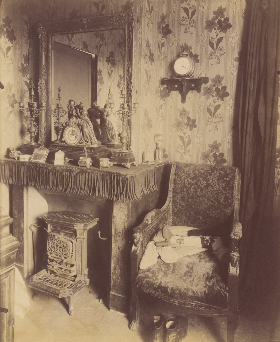 Interior of a Working Class Home, rue de Romainville by Eugène Atget (French, 1857 - 1927), 16X12"(A3)Poster Print