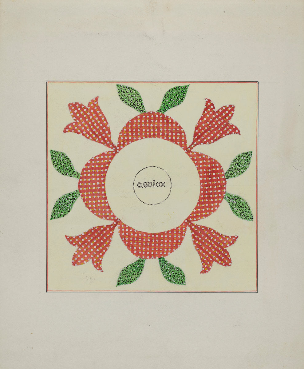 Pieced Autograph Quilt (1 Piece) by Cornelius Christoffels and Margaret Linsley (American, active c. 1935), 16X12"(A3)Poster Print