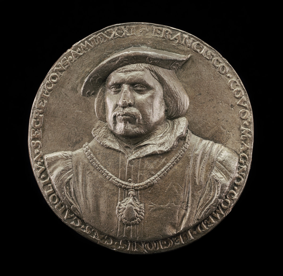 Francisco de los Cobos, c. 1475/1480-1547, Privy Counselor and Chancellor, Art Patron [obverse] by Christoph Weiditz the Elder (German, c. 1500 - 1559), 16X12"(A3)Poster Print