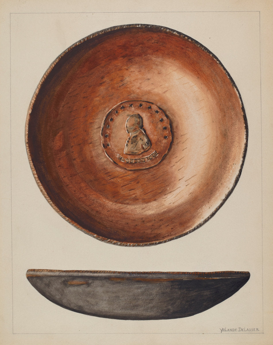 Plate by Yolande Delasser (American, active c. 1935), 16X12"(A3)Poster Print