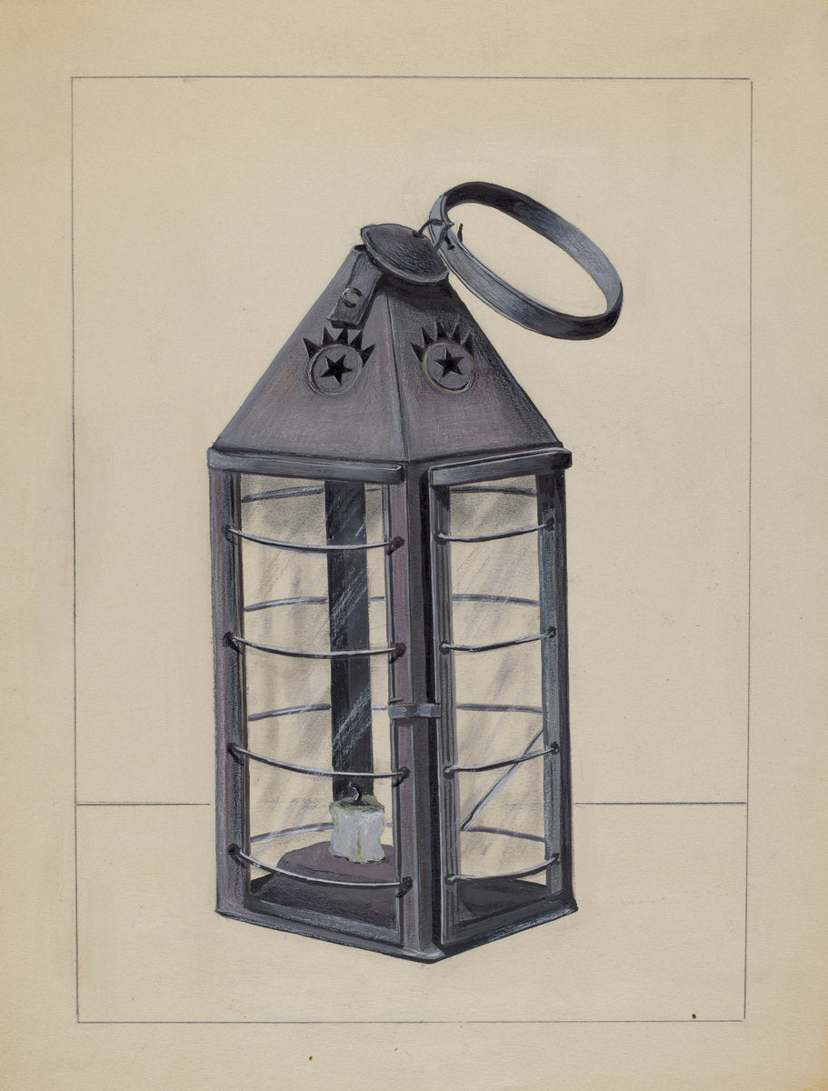 Lantern by Holger Hansen (American, active c. 1935), 16X12"(A3)Poster Print
