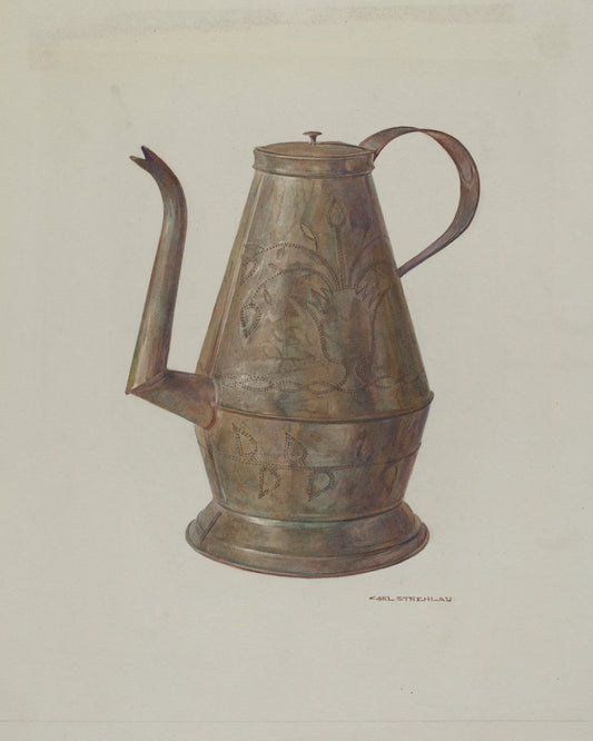 Pa. German Coffee Pot by Carl Strehlau (American, active c. 1935), 16X12"(A3)Poster Print
