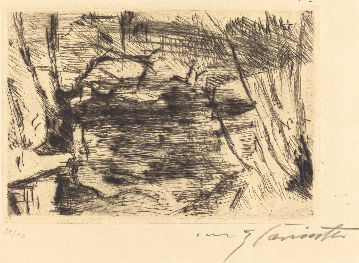 The New Lake (Der Neue See) by Lovis Corinth (German, 1858 - 1925), 16X12"(A3)Poster Print