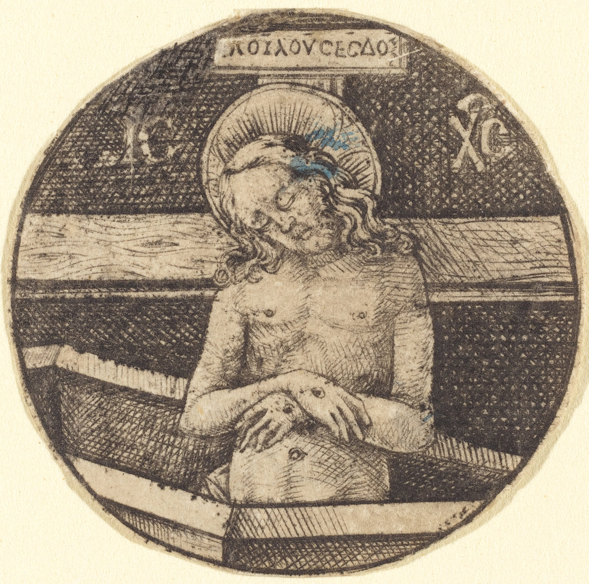 Christ as the Man of Sorrows by Israhel van Meckenem (German, c. 1445 - 1503), 16X12"(A3)Poster Print