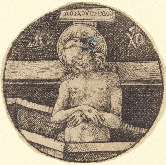 Christ as the Man of Sorrows by Israhel van Meckenem (German, c. 1445 - 1503), 16X12"(A3)Poster Print