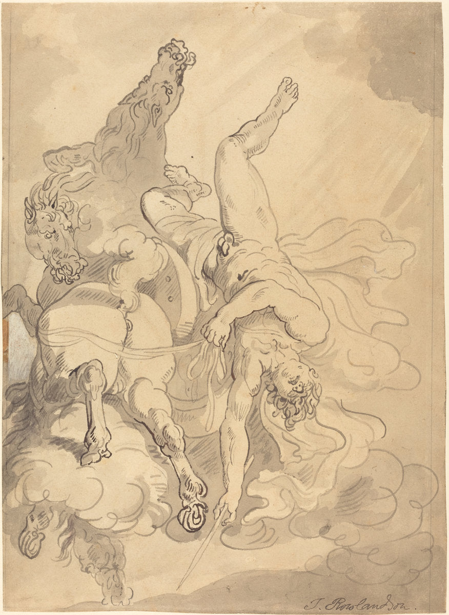 The Fall of Phaeton by Thomas Rowlandson (British, 1756 - 1827), 16X12"(A3)Poster Print