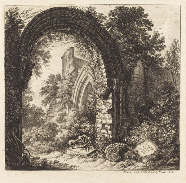 Saxon Arch by George Cuitt the Younger (British, 1779 - 1854), 16X12"(A3)Poster Print