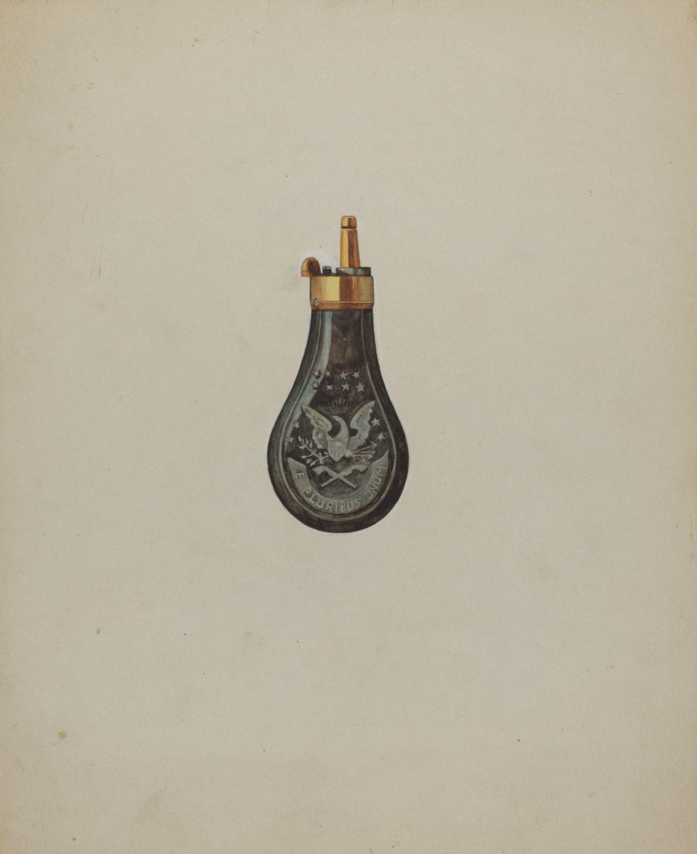 Powder Horn by Samuel O. Klein (American, active c. 1935), 16X12"(A3)Poster Print