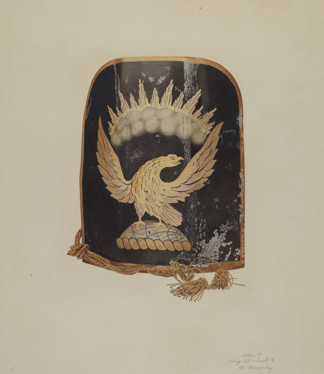 Fireman's Hat Shield by Henry Murphy (American, active c. 1935), 16X12"(A3)Poster Print