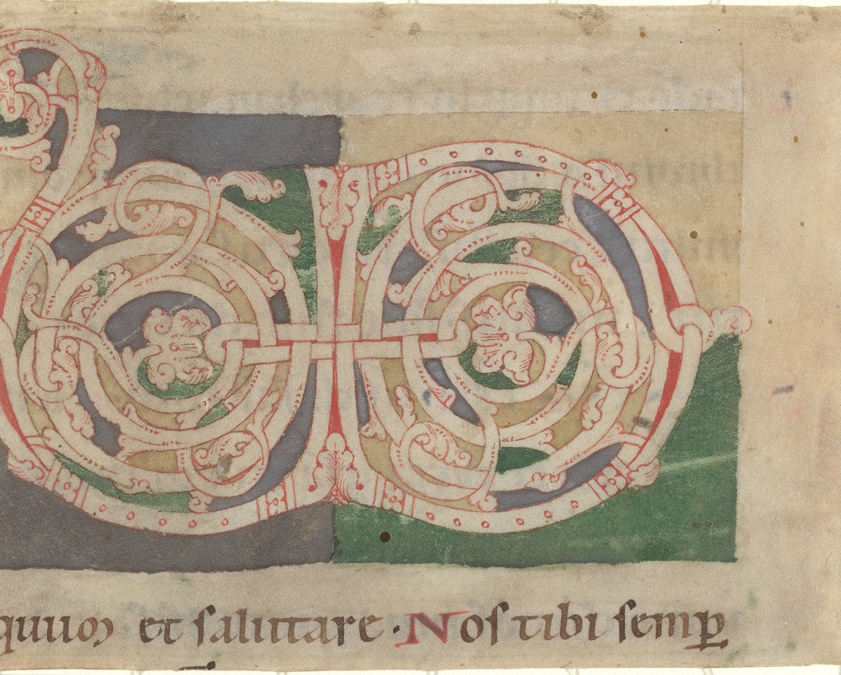 third quarter 12th century by German 12th Century (Initials V and D), 16X12"(A3)Poster Print