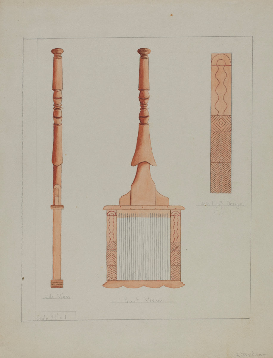 Hand Loom by Frederick Jackson (American, active c. 1935), 16X12"(A3)Poster Print