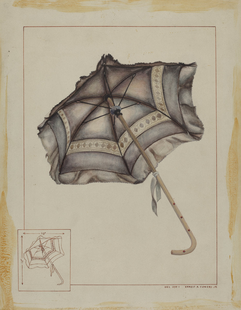 Doll Parasol by Ernest A. Towers, Jr. (American, active c. 1935), 16X12"(A3)Poster Print