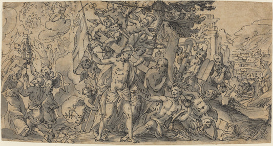 The Way of Salvation by Georg Pecham (German, c. 1568 - 1604), 16X12"(A3)Poster Print