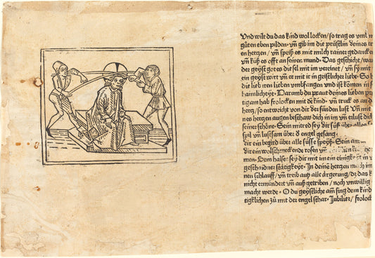 1477 by German 15th Century (Christ Crowned with Thorns), 16X12"(A3)Poster Print
