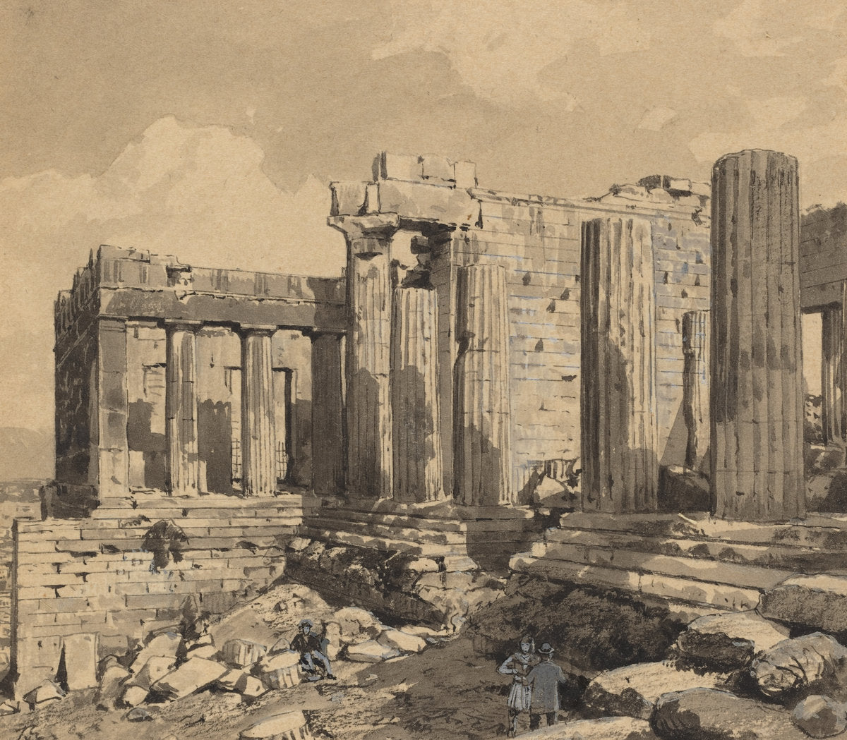 Propylaeum by Themistocles von Eckenbrecher (German, 1842 - 1921), 16X12"(A3)Poster Print