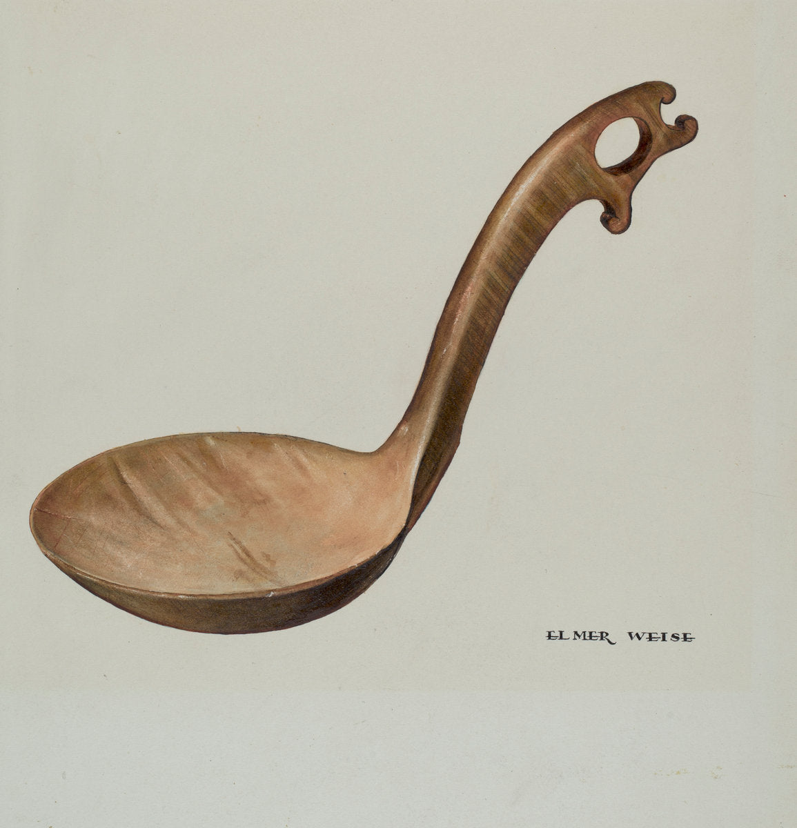 Wooden Dipper by Elmer Weise (American, active c. 1935), 16X12"(A3)Poster Print