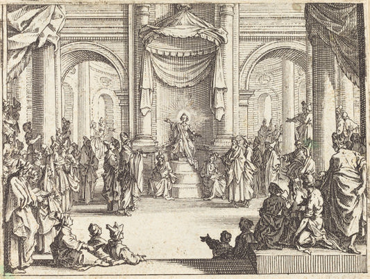 Christ Disputing with the Doctors by Jacques Callot (French, 1592 - 1635), 16X12"(A3)Poster Print
