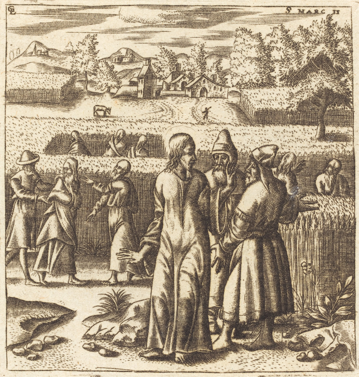 Christ and the Sabbath Laws by Léonard Gaultier (French, 1561 - 1641), 16X12"(A3)Poster Print
