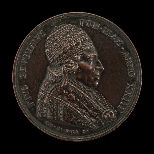 Pius VII (Barnaba Chiaramonti, 1742-1823), Pope 1800 [obverse] by Giuseppe Cerbara (Italian, 1770 - 1856), 16X12"(A3)Poster Print