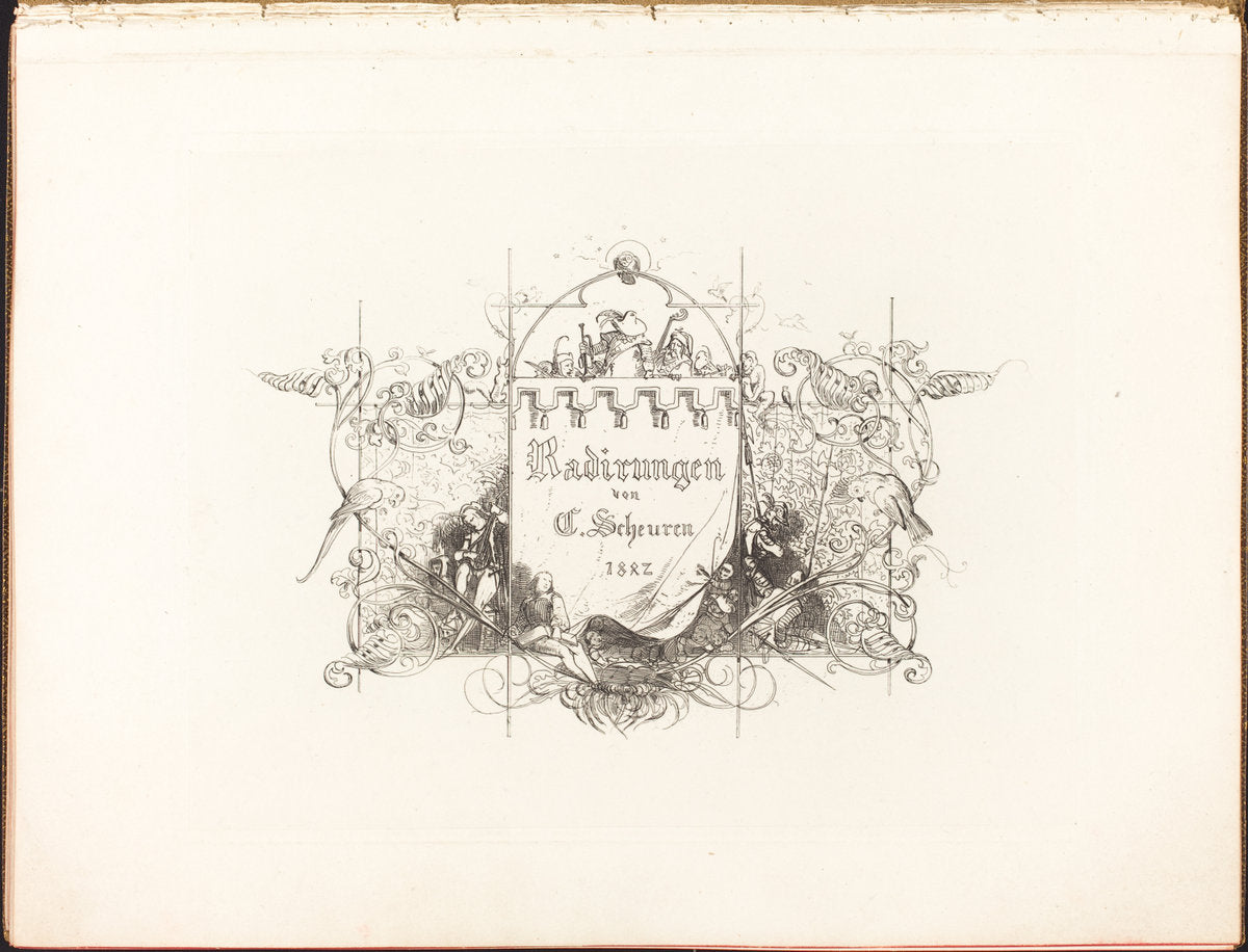 Radirungen by Caspar Johann Nepomuk Scheuren (German, 1810 - 1887), 16X12"(A3)Poster Print