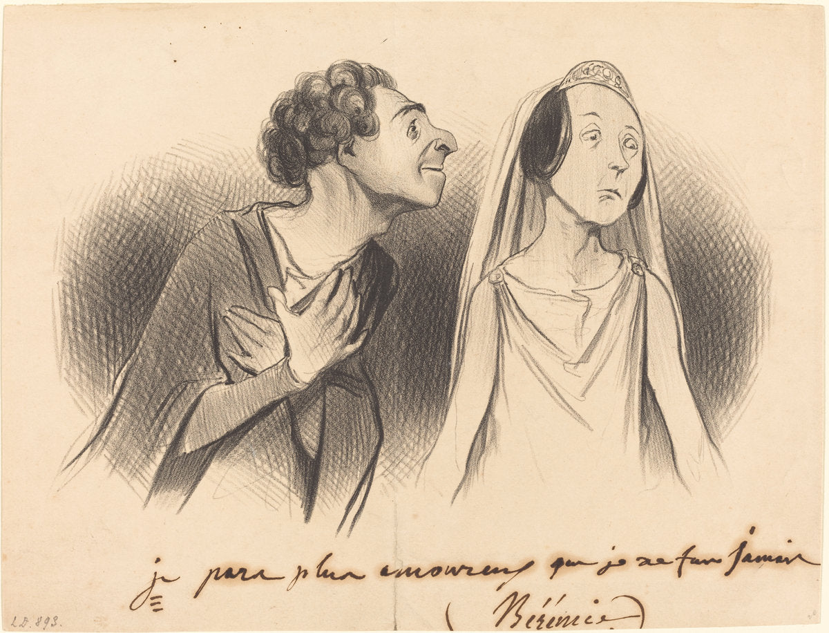 Je pars plus amoureux que... jamais... by Honoré Daumier (French, 1808 - 1879), 16X12"(A3)Poster Print