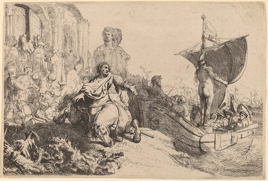 The Ship of Fortune by Rembrandt van Rijn (Dutch, 1606 - 1669), 16X12"(A3)Poster Print