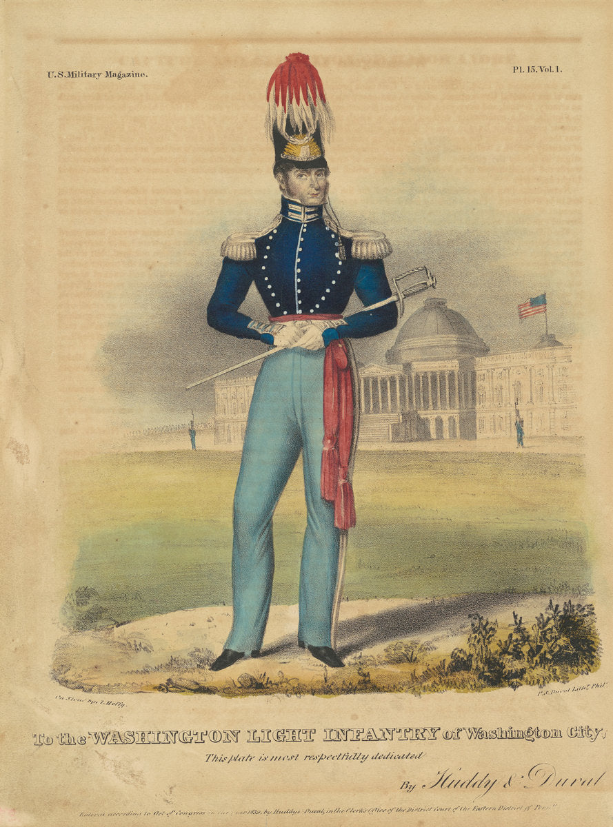 To the Washington Light Infantry of Washington City by Alfred A. Hoffy (American, 1796 - 1872), 16X12"(A3)Poster Print