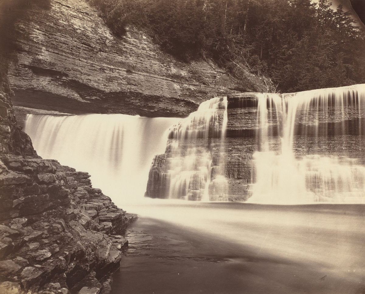 c. 1870 by American 19th Century (Trenton Falls, New York), 16X12"(A3)Poster Print