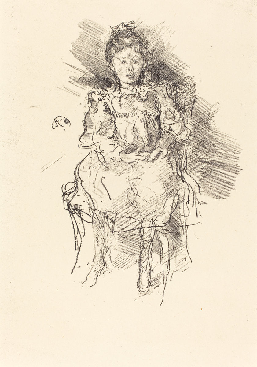 Little Dorothy by James McNeill Whistler (American, 1834 - 1903), 16X12"(A3)Poster Print