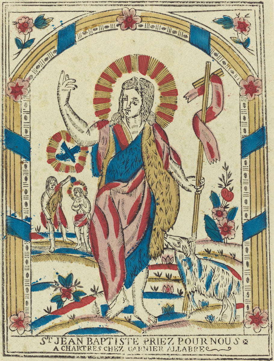 c. 1820 by French 19th Century (Saint John the Baptist Pray for Us), 16X12"(A3)Poster Print