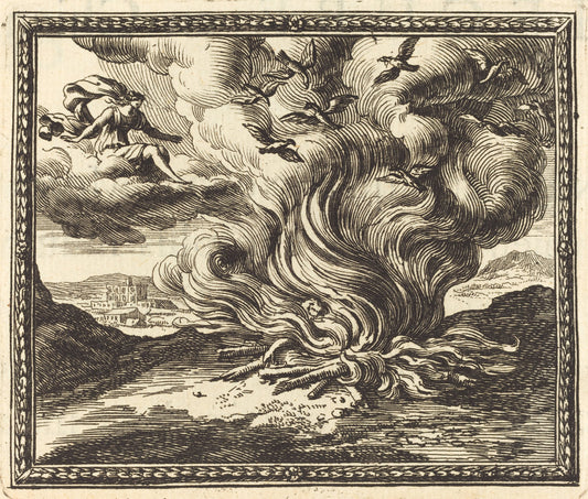 Funeral Pyre of Memnon by Jean Lepautre (French, 1618 - 1682), 16X12"(A3)Poster Print