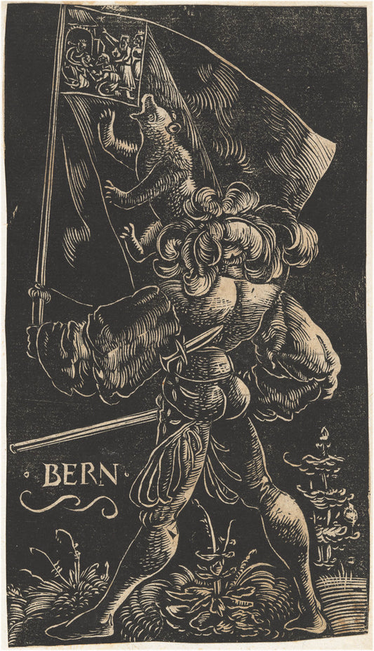 Standard Bearer for the Canton of Bern by Urs Graf I (Swiss, c. 1485 - 1527/1529), 16X12"(A3)Poster Print