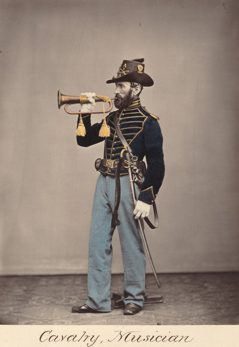 Cavalry, Musician by O.H. Willard's Galleries (American, 1828 - 1875), 16X12"(A3)Poster Print