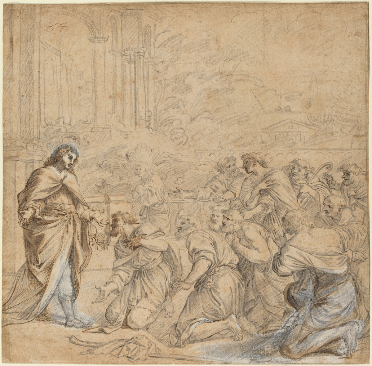 c. 1655 by Studio of Pier Francesco Mola (Joseph Revealing Himself to His Brothers in Egypt), 16X12"(A3)Poster Print