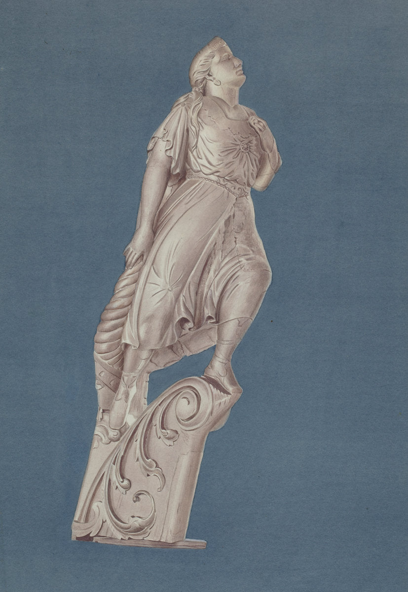 Figurehead from "Empress" by Lucille Chabot (American, born 1908), 16X12"(A3)Poster Print