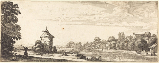 probably c. 1633/1635 by Follower of Jacques Callot (The Dovecot), 16X12"(A3)Poster Print