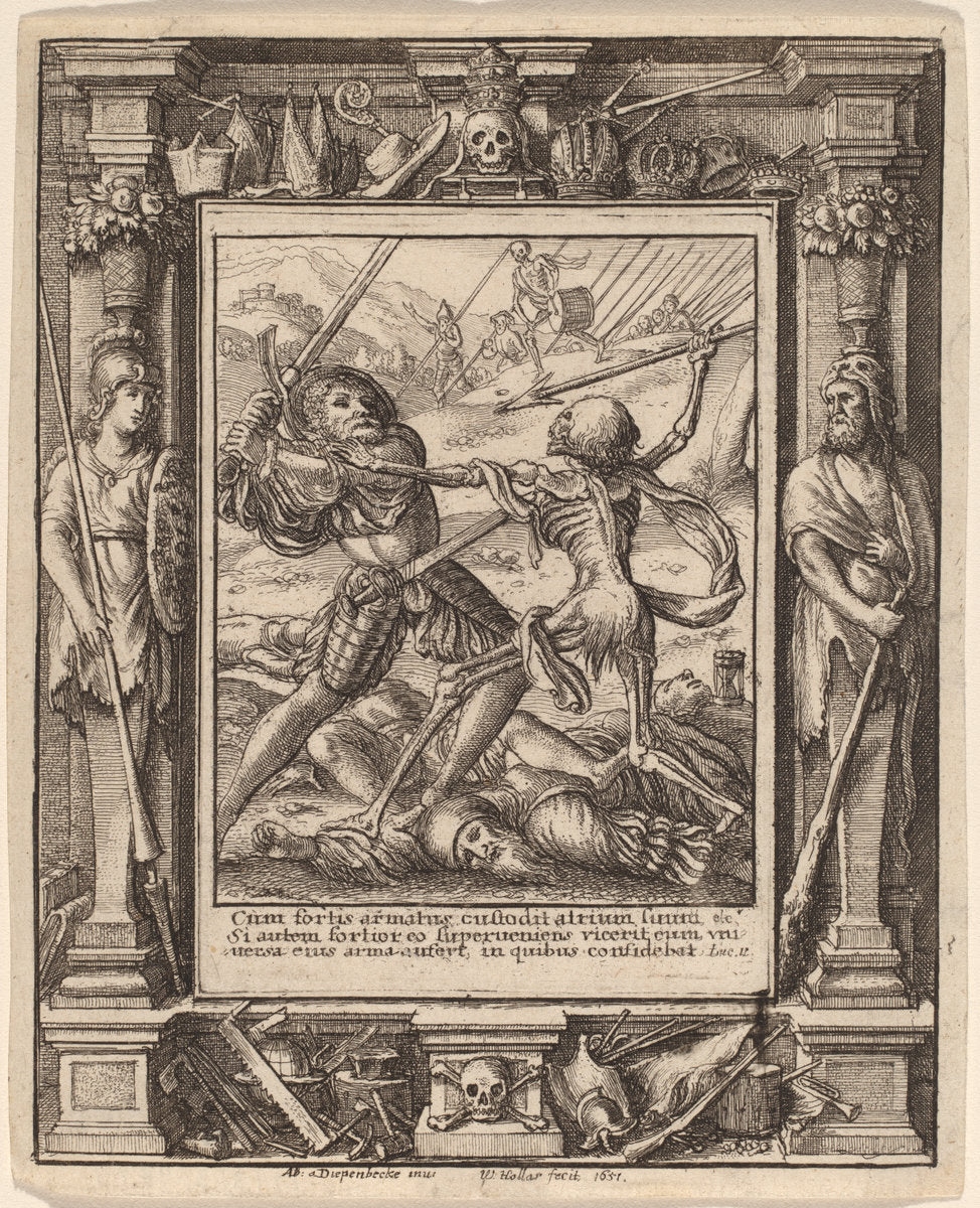 Knight by Wenceslaus Hollar after Hans Holbein the Younger after Abraham van Diepenbeeck (Bohemian, 1607 - 1677), 16X12"(A3)Poster Print