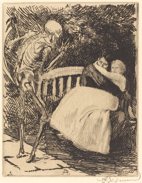 The Warning (L'avertissement) by Albert Besnard (French, 1849 - 1934), 16X12"(A3)Poster Print