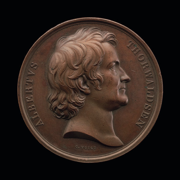 Bertel Thorvaldsen, 1770-1844, Sculptor [obverse] by Karl Friedrich Voigt (German, 1800 - 1874), 16X12"(A3)Poster Print